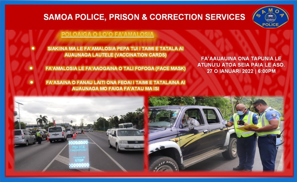 News Samoa Police Prisons And Corrections Services